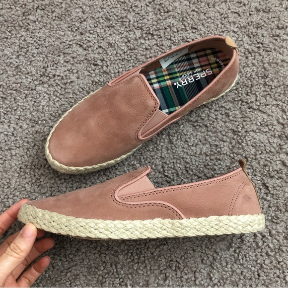 Sperry Blush Suede Comfort Slip On Shoes Womens 5 - Picture 9 of 11